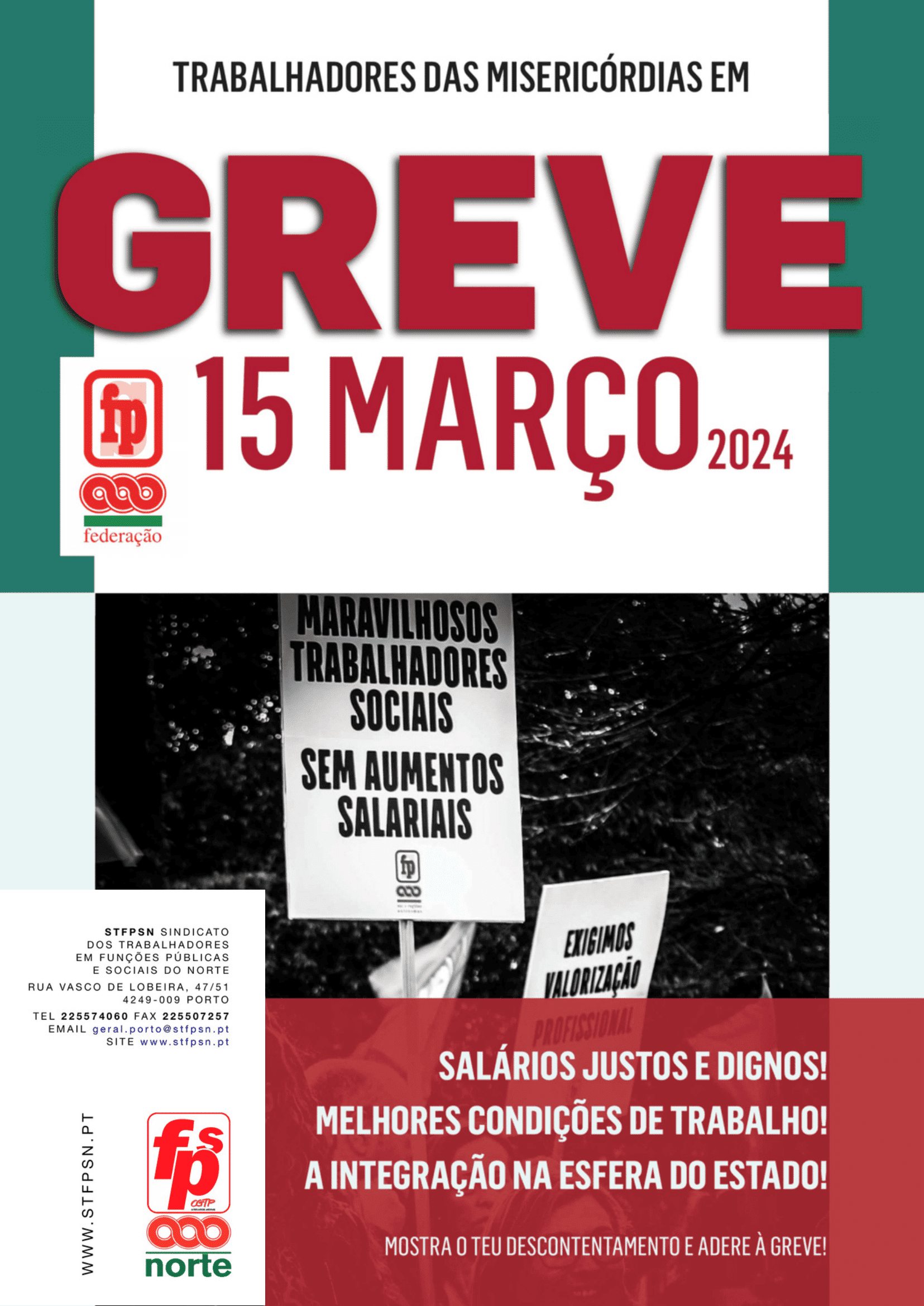 Trabalhadores das Misericórdias voltam à greve: 15 de Março é dia de luta!