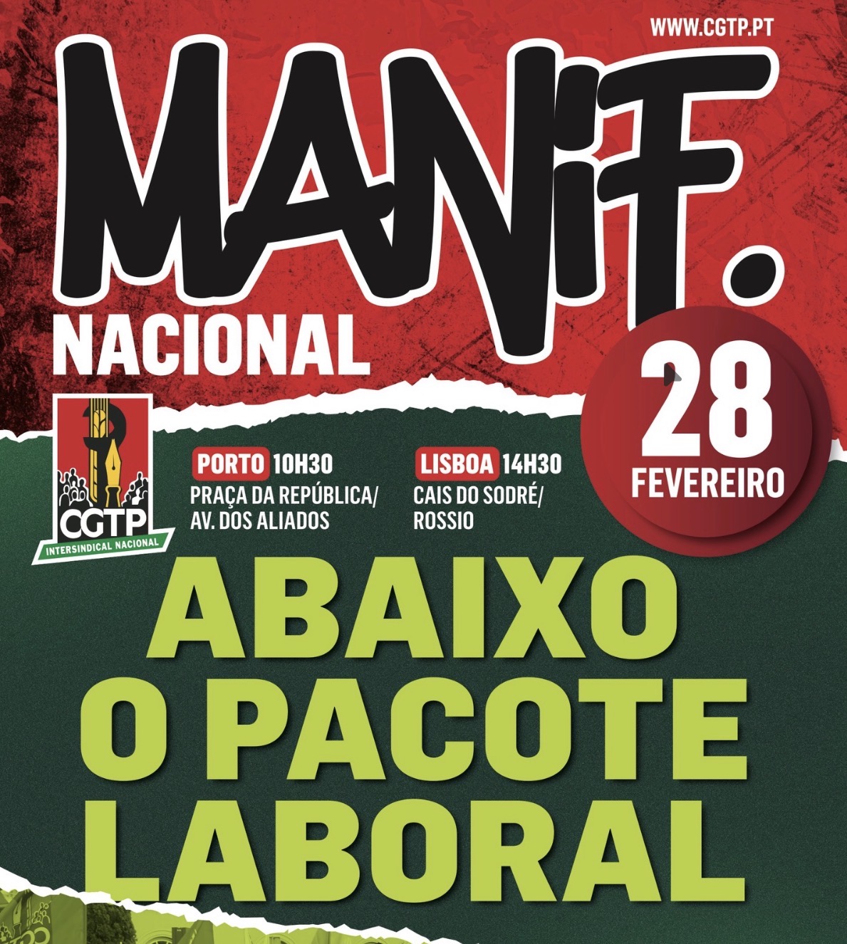 Dia 28 de fevereiro, a rua é a morada da nossa indignação 