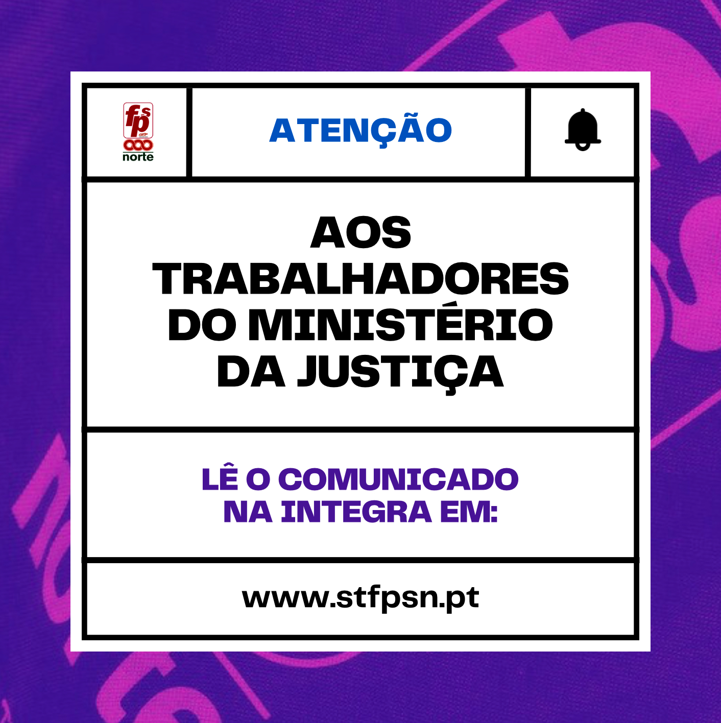 Atenção trabalhadores do Ministério da Justiça